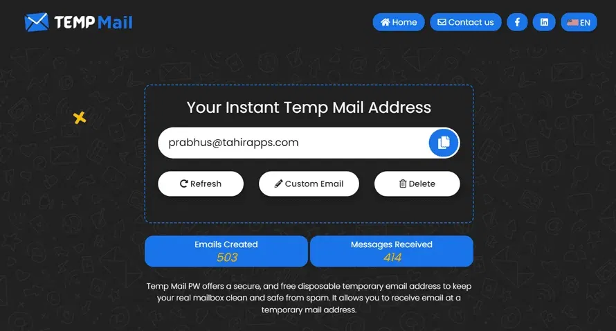 temporary email for discord